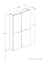 Roca Extra Kolumna łazienkowa niska z 2 drzwiami slim 80x50x12 CZARNY MAT A857960532