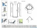 Radaway Essenza 8 Ptj kabina pięciokątna 80x80cm lewa szkło przejrzyste 10490000-01-01L/10490100-01-01
