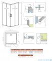 Radaway Idea Kdd Brushed Copper kabina 70x90cm szczotkowana miedź 387065-93-01L/387060-93-01R