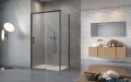 Radaway Idea Black Kds kabina prysznicowa 150x90 lewa czarny mat/szkło przejrzyste 10115150-54-01L/10117090-01-01