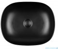 Oltens Hamnes umywalka 49x39,5 cm nablatowa owalna z powłoką SmartClean czarny mat 40800300