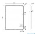 Excellent Corido lustro wiszące LED prostokątne 80x60 cm mata grzewcza złoty połysk DOEX.CO080.060.GL
