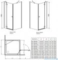 Radaway Kabina prysznicowa Fuenta KDJ 80x100 lewa szkło brązowe 381050-08L