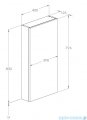Roca Extra Kolumna łazienkowa niska z 1 drzwiami slim 80x40x12 SZARY ANTRACYT A857957153