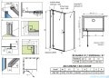 Radaway Essenza 8 Black Kdj kabina 100x100cm lewa czarny mat/szkło przejrzyste 10113100-01-01/10470337-54-01L/10113100-01-01