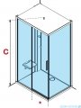 Novellini Glax 1 2.0 kabina standard 120x90 lewa srebrna G212P290SMFL-1BB
