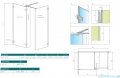 Radaway Euphoria Walk-in III kabina 140x90cm szkło przejrzyste 383136-01-01/383121-01-01/383160-01-01