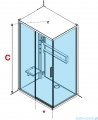 Novellini Glax 2 2.0 kabina z hydromasażem 120x80 lewa srebrna G222P129SM1-1BB