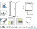 Radaway Almatea Kdj Kabina kwadratowa 80x80 Lewa szkło intimato 32112-01-12NL