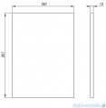 Deante  Correo Nero półka kamienna do słupka 36x26 cm czarny mat CBL N30B