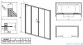 Radaway Vesta DWD Drzwi przesuwne 150 cm szkło przejrzyste 203150-01