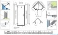 Radaway Essenza Ptj kabina pięciokątna 80x90cm lewa szkło przejrzyste 1385010-01-01L/1385052-01-01