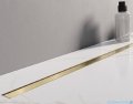 New Trendy Visio Slim Gold Shine odpływ liniowy z rusztem polerowanym w kolorze złota 80x3,2 cm OL-0073
