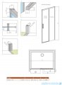 Radaway Idea Black 8 Dwj drzwi wnękowe 110cm prawe czarny mat/szkło przejrzyste 10330570-54-01R/10350503-01-01