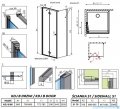 Radaway Essenza New KDJ-B kabina prysznicowa 80x70 lewa przejrzyste 385081-01-01L/384048-01-01