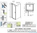 Radaway Eos KDJ II kabina prysznicowa 90x75 lewa przejrzyste 13799421-01L/13799409-01