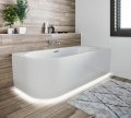 Riho Desire Corner LED wanna asymetryczna z oświetleniem lewa z hydromasażem Sparkle Mood Riho  Riho Fall napełnianie przez przelew 170x77cm B157010005
