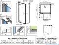 Radaway Essenza New Black Kdj kabina 100x75cm lewa szkło przejrzyste 385040-54-01L/384049-54-01