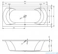 Riho Lima wanna prostokątna 200x90cm z hydromasażem Air lewa B054003005