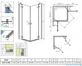 Almatea Kdd Radaway Kabina prysznicowa 75x90 szkło grafitowe 32185-01-05N