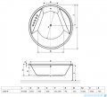 Wanna okrągła Excellent Great Arc 160x160 biała WAEX.GRE16WH