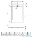 Radaway Teos F brodzik 180x100cm cemento HTF180100-74