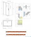 Radaway Idea Gold Kdj kabina 100x120cm lewa złoty połysk/szkło przejrzyste 387040-09-01L/387054-09-01R