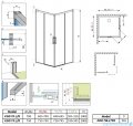 Radaway Idea Gold Kdd kabina 70x75cm złoty połysk/szkło przejrzyste 387065-09-01L/387066-09-01R