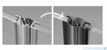 Radaway Nes Black Dwj II drzwi wnękowe 100cm prawe czarny mat/szkło przejrzyste 10036100-54-01R