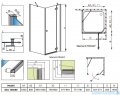 Almatea Kdj Radaway Kabina prostokątna 100x80 Prawa szkło grafitowe 32142-01-05NR