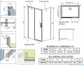 Radaway Idea White Kdj kabina 130x75cm lewa szkło przejrzyste 387043-04-01L/387049-04-01R