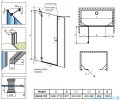 Radaway Torrenta DWJS drzwi wnękowe 170 lewe przejrzyste 1320812-01-01L/1320420-01-01