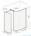 Excellent Vidoq walk-in kabina prysznicowa gięta, ścianka prosta 120cm, ścianka gięta 83cm złoty połysk KAEX.1507.K.1200.0830.GL