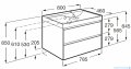 Roca Ona Unik zestaw szafka z umywalką 80x46x64 ZIELONY MAT A851690513