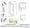 Radaway Nes Kdj II Brushed GunMetal kabina 120x75cm lewa szczotkowany grafit 10032120-92-01L/10039075-01-01