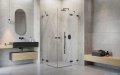 Radaway Essenza Pro Brushed GunMetal Kdd kabina 90x100cm szczotkowany grafit 10096090-92-01L/10096100-92-01R