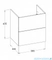 Roca Ella szafka 58x44x63 ZIELONY MAT A857769534