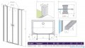 Radaway Eos II Dwd drzwi prysznicowe 150x195 W2 szkło przejrzyste 3799830-01-01/3799670-01-01