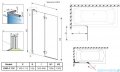 Radaway Essenza 8 SL PND II parawan nawannowy 110cm lewy chrom połysk/przejrzyste 10500110-01-01L