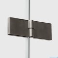 New Trendy Nesta Gunmetal Brushed kabina pięciokątna asymetryczna 100x80x200 cm lewa drzwi prawe grafit szczotkowany/szkło przejrzyste K-4792