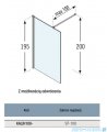 Novellini Kali H Kabina walk-in 100cm profile czarne KALIH100-1H