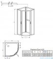 Radaway Premium Plus 2S Komplet ścianek tylnych 80x80 szkło fabric 33443-01-06N