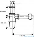 McAlpine Syfon umywalkowy chrom 200CB