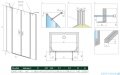 Radaway Nes Black Dwd II drzwi wnękowe 140cm W2 czarny mat/szkło przejrzyste 10037073-54-01/10041067-54-01