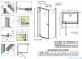 Radaway Essenza 8 Brushed GunMetal Kdj kabina 110x90cm lewa szczotkowany grafit 10480712-01-01L/10470337-92-01L/10113090-01-01