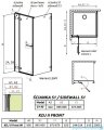 Radaway Arta Kdj II kabina 90x90cm lewa szkło przejrzyste + brodzik Doros C + syfon