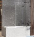 New Trendy Avexa Black parawan nawannowy 2-częściowy 120x150 cm prawa przejrzyste EXK-1987