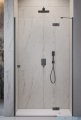 Radaway Essenza 8 Brushed GunMetal Dwj drzwi wnękowe 130cm prawe szczotkowany grafit/szkło przejrzyste 10480812-01-01R/10460437-92-01R