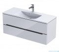 Oristo Silver Uni szafka podumywalkowa wisząca 120x50x46cm biały połysk OR33-SD2S-120-1-V3