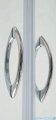 Kermi Acca Drzwi prysznicowe z przesuniętym punktem obrotu, szkło przezroczyste AccaClean, profile srebrne 100cm ACKOD10019VPK